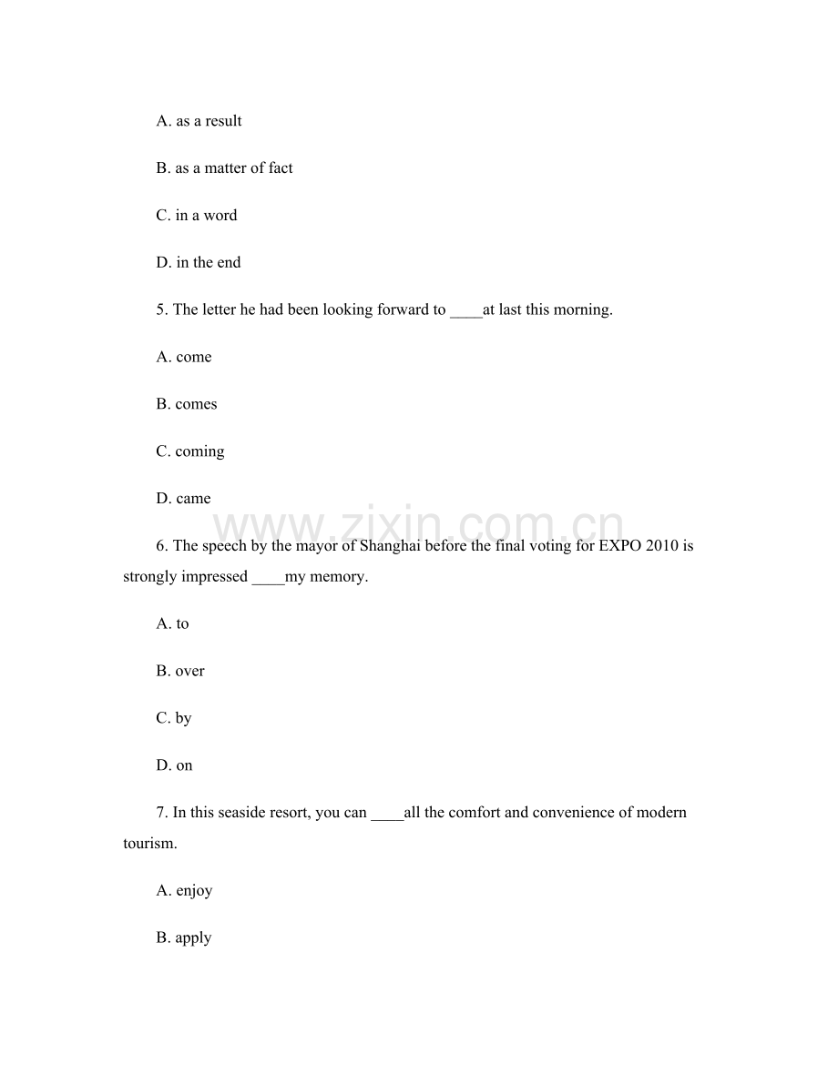 外研版必修一英语Module1单元测试题.doc_第2页