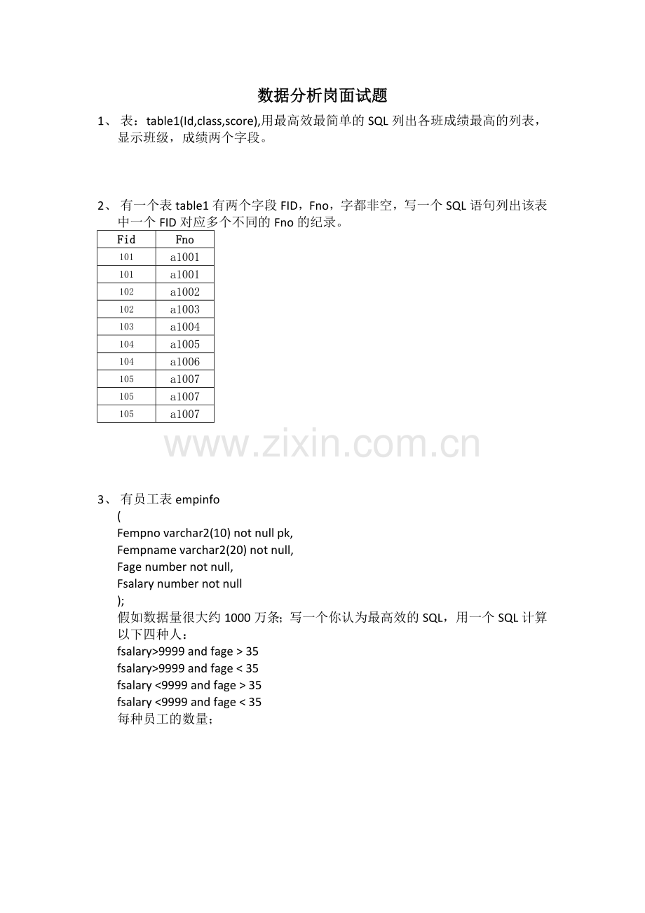 数据分析岗面试题.doc_第1页