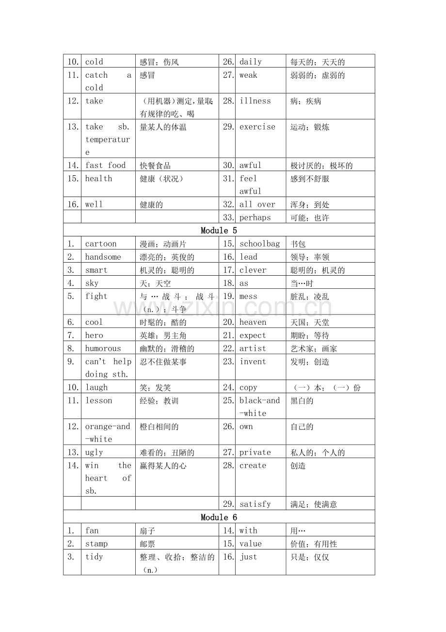 新外研版英语八年级下册单词表(3).doc_第3页