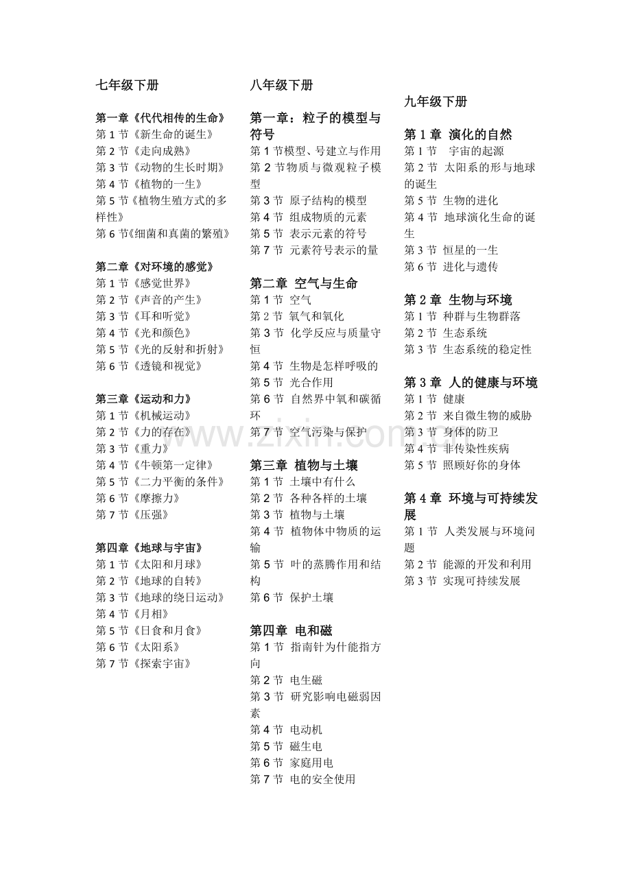 新浙教版初中科学教材目录.doc_第2页