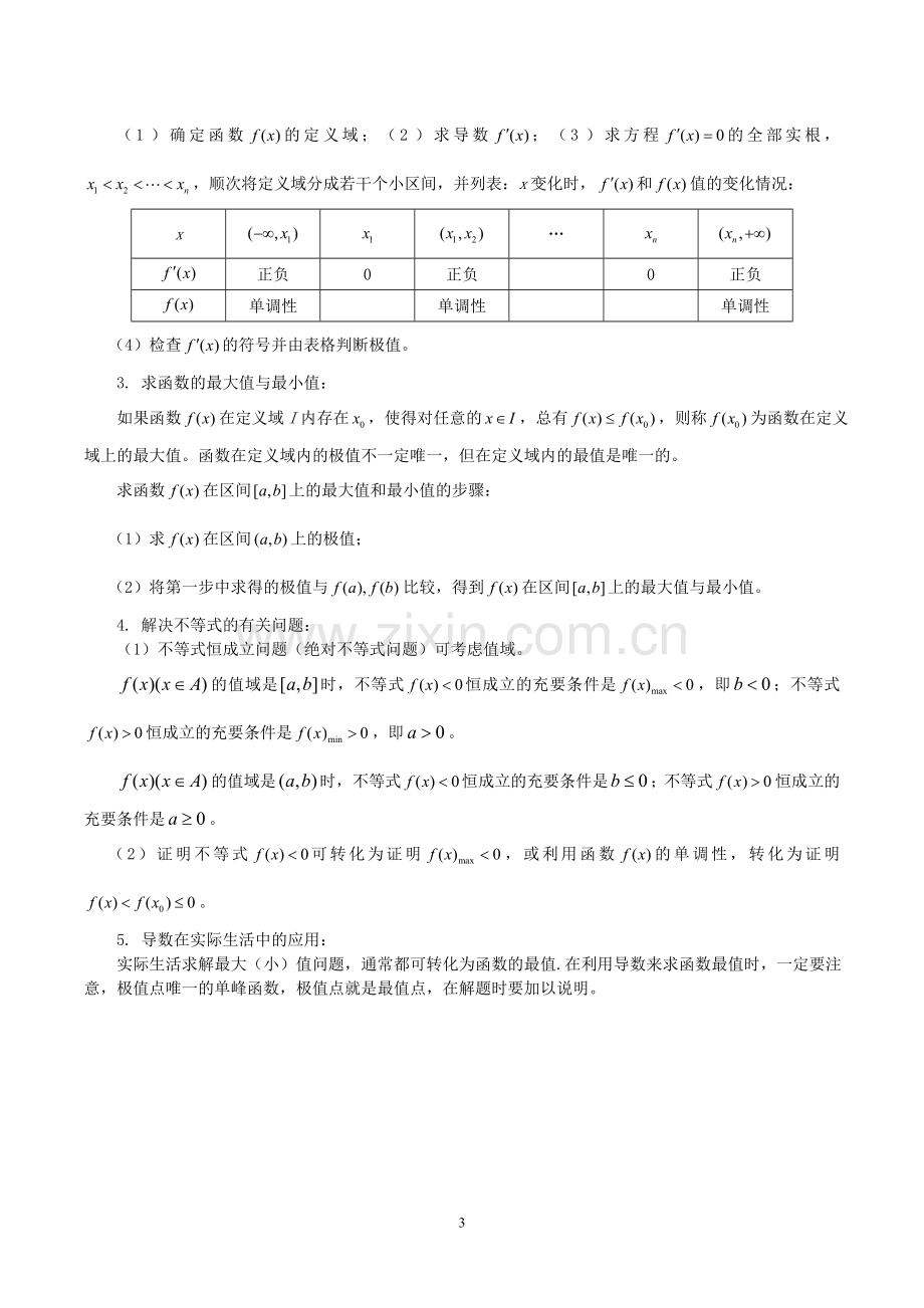 导数知识点总结及应用.doc_第3页