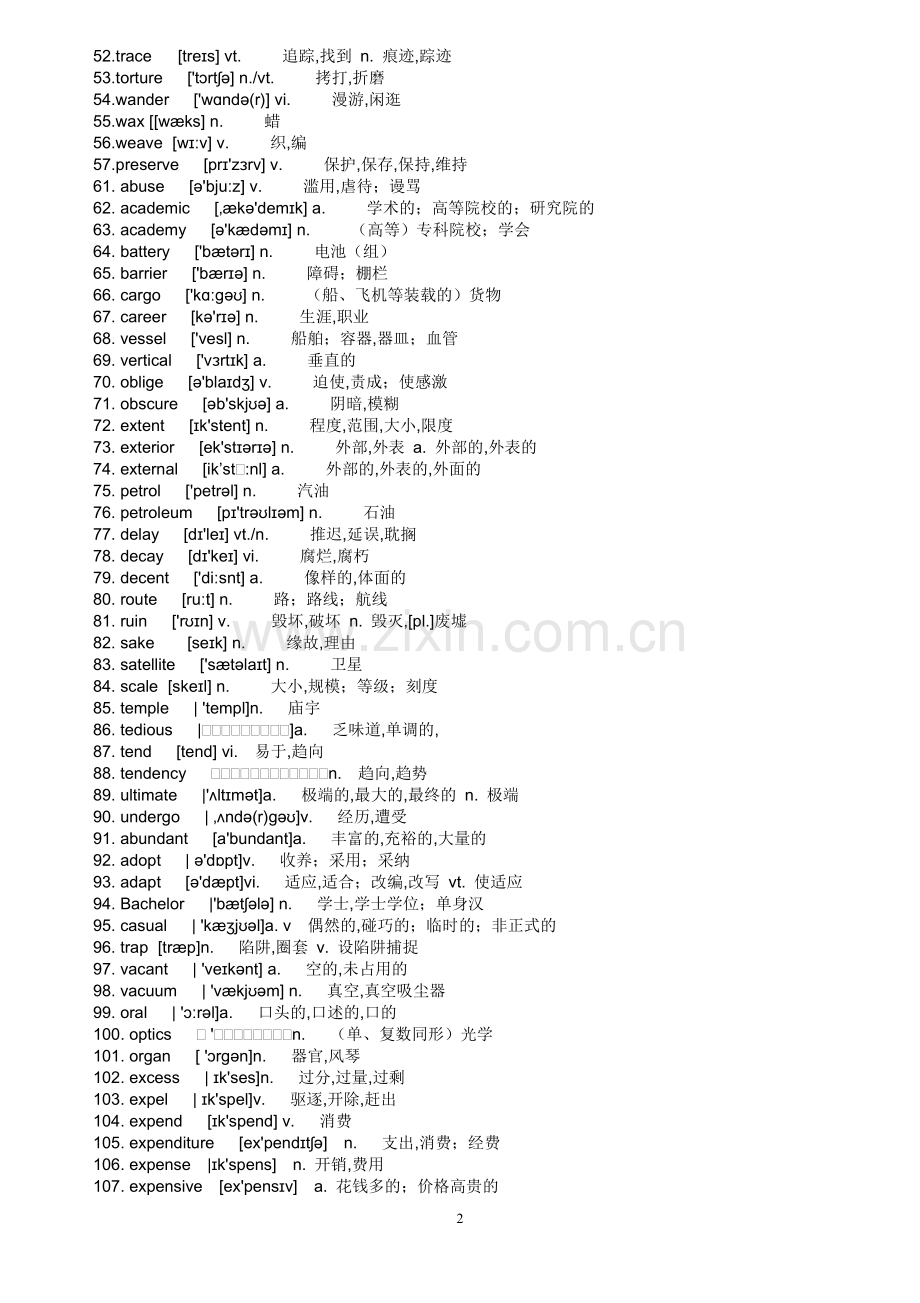 2018年高考英语高频词汇-带音标-乱序.doc_第2页