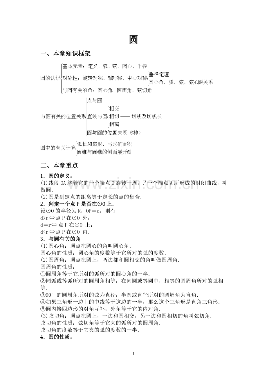 圆)知识点习题及答案.doc_第1页