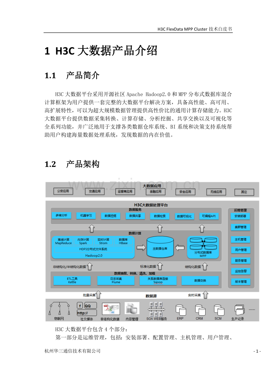 H3C大数据产品技术白皮书.doc_第3页