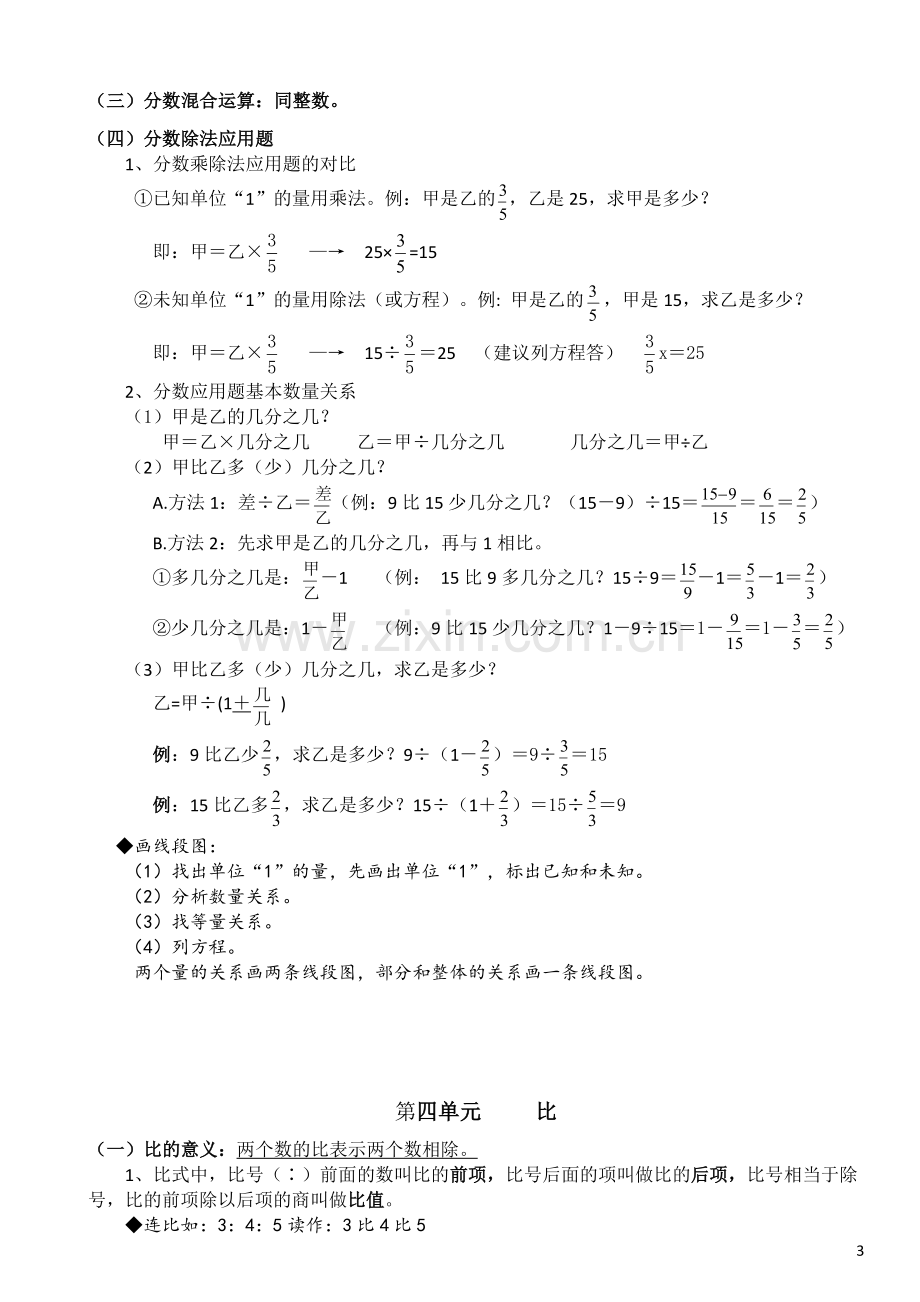 2017新人教版数学六年级上册总复习-知识点整理归纳--整理.doc_第3页