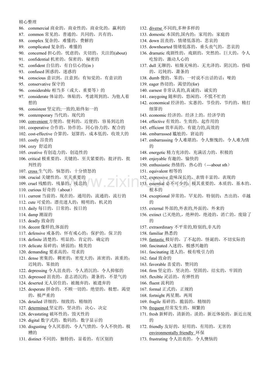 重点高中英语常见形容词与副词词汇.doc_第2页