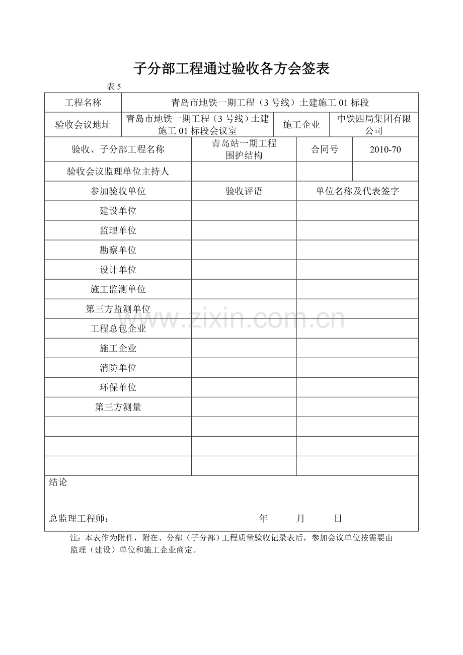 子分部工程通过验收各方会签表.doc_第3页