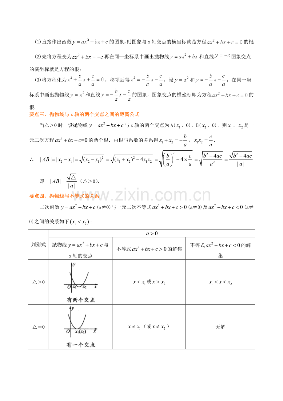 用函数观点看一元二次方程—知识讲解(提高).doc_第3页