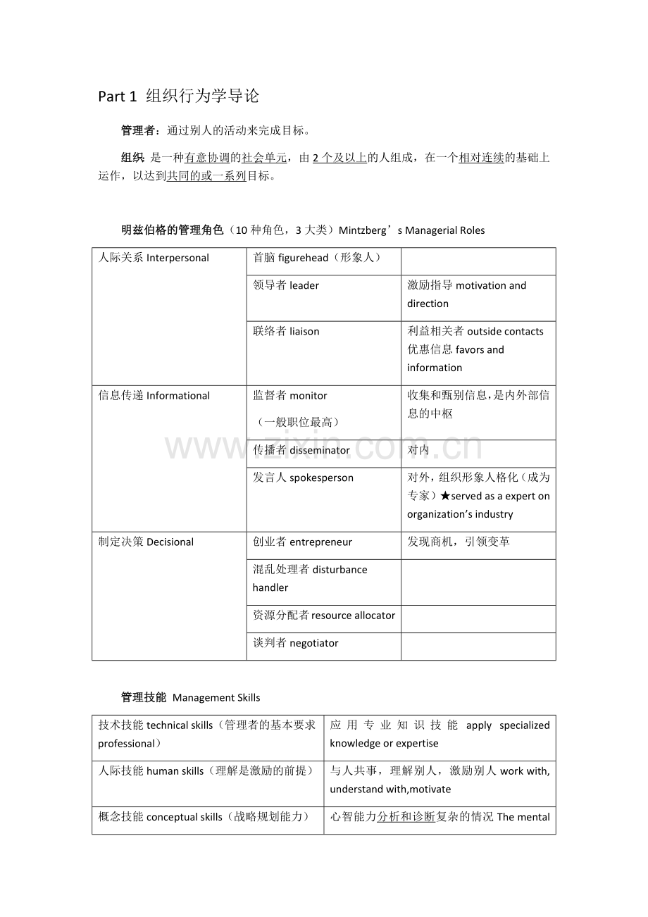 组织行为学笔记.doc_第1页