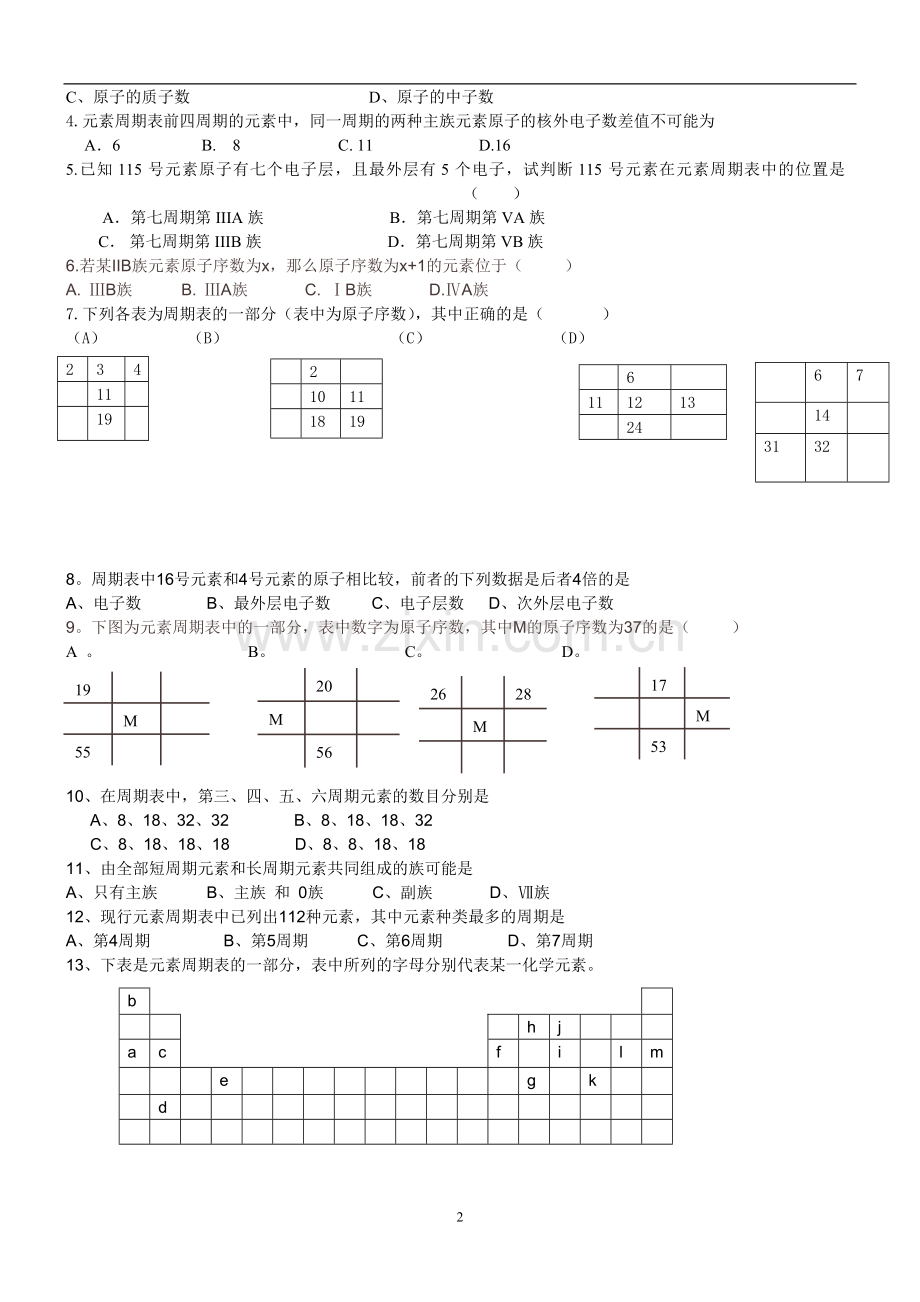 元素周期表导学案(超好).doc_第2页