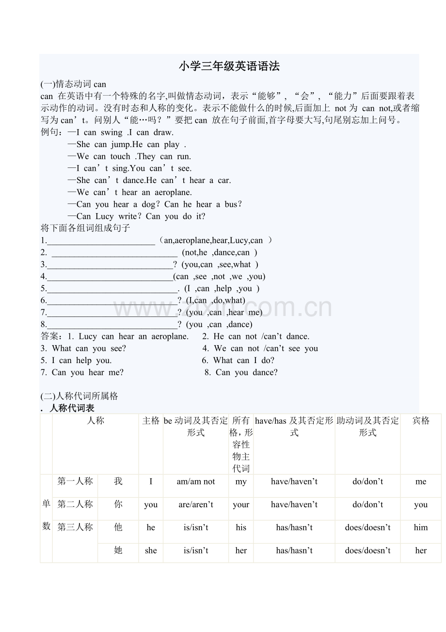 小学三年级英语语法(2).doc_第1页