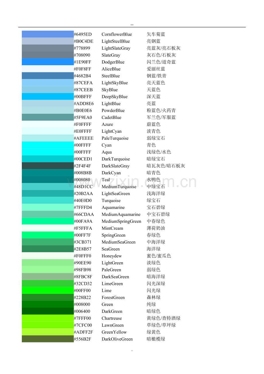 常用RGB颜色表.doc_第3页