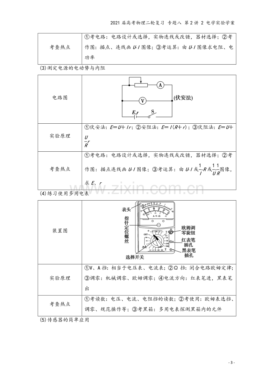 2021届高考物理二轮复习-专题八-第2讲-2-电学实验学案.doc_第3页