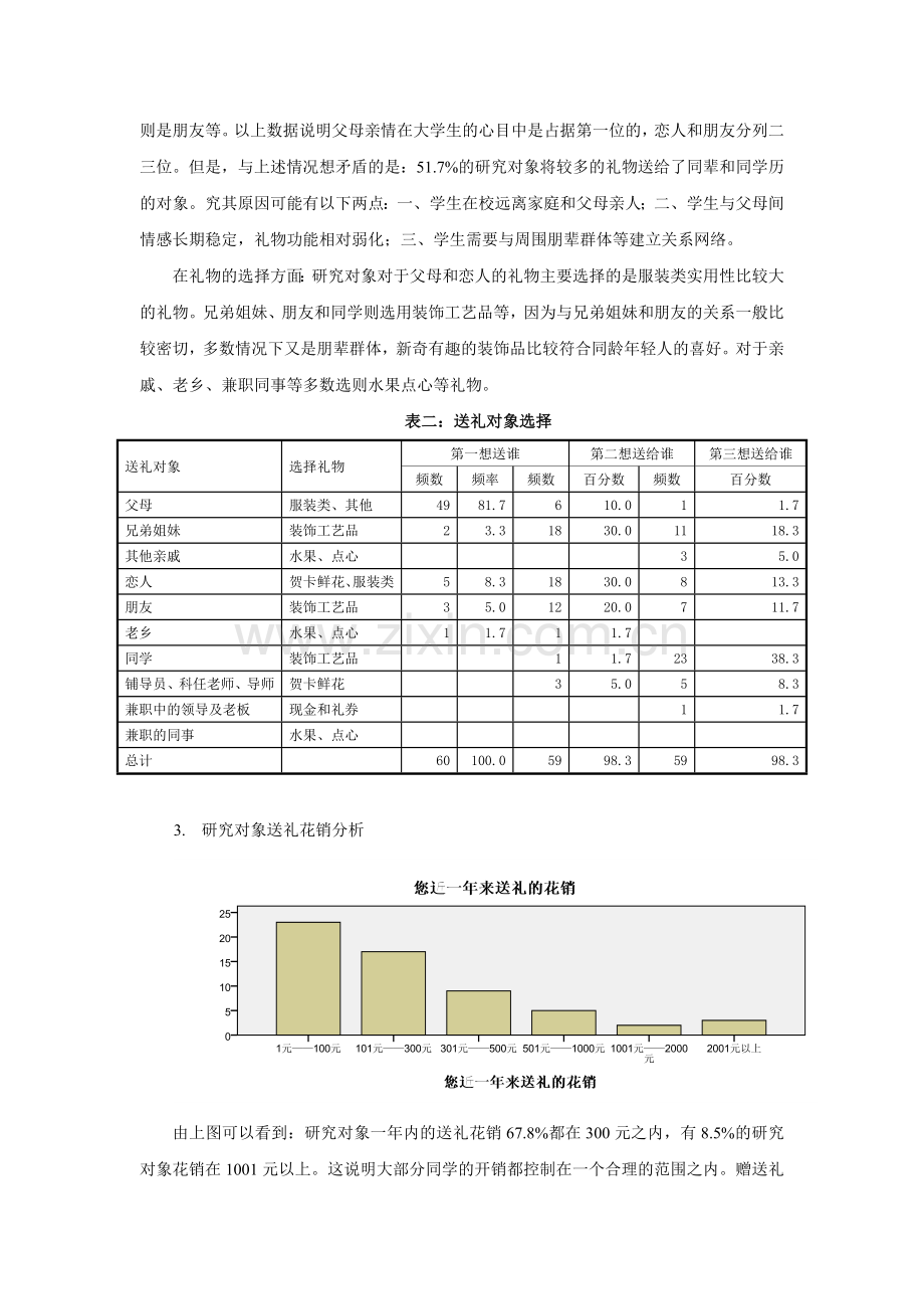 礼物对大学生人际关系作用问卷分析报告SPSS分析报告.doc_第3页