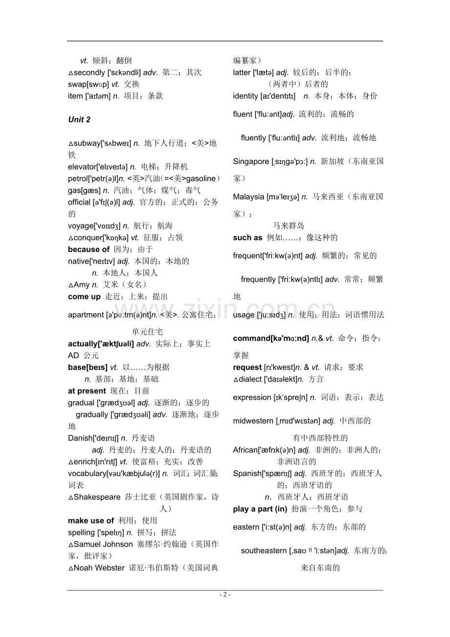 人教版高中英语单词表(必修一到必修五音标版本).doc_第2页