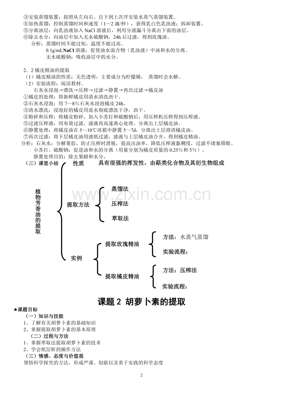 植物芳香油的提取-教案.doc_第2页