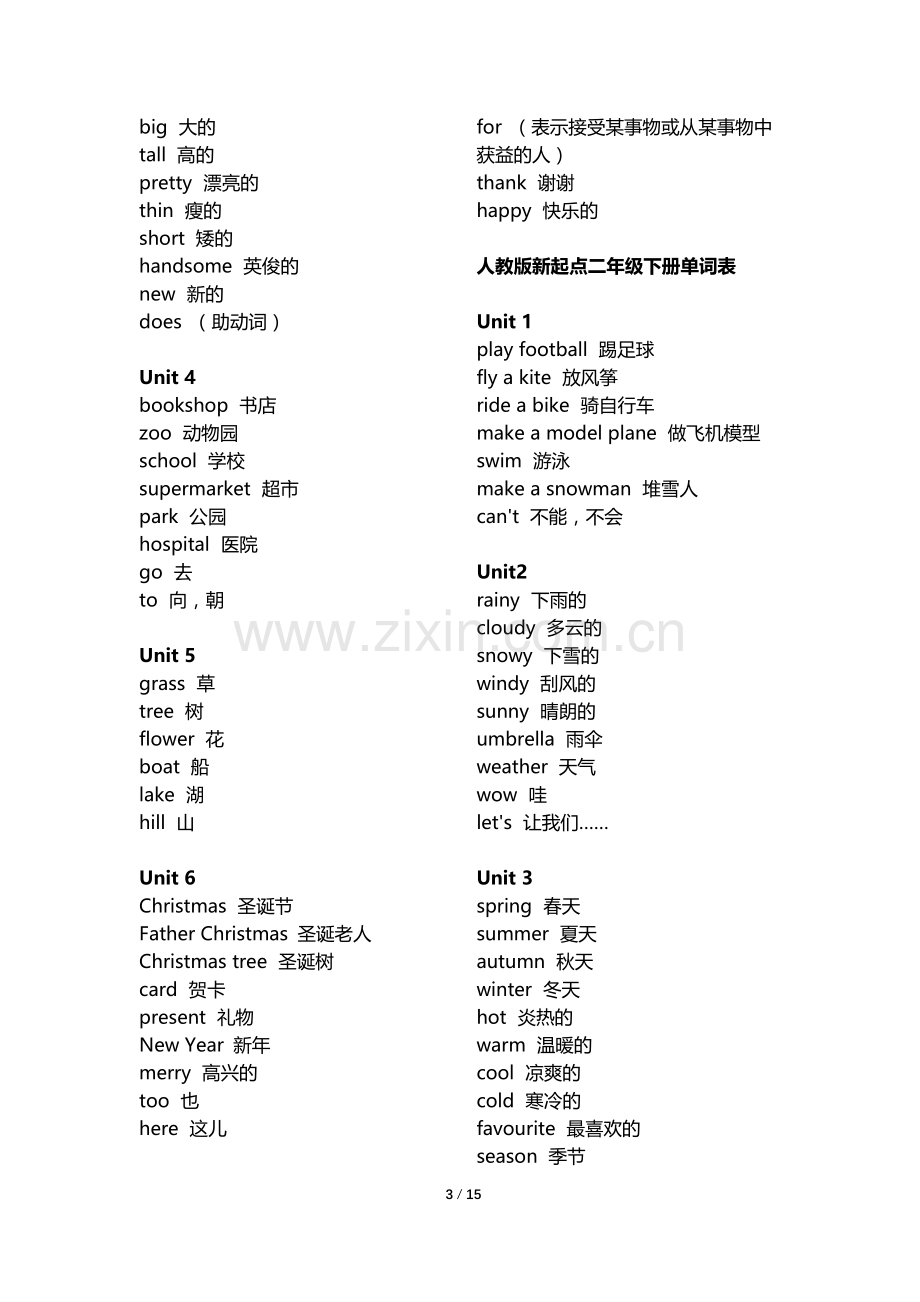 人教版新起点小学英语一起点1-6年级单词表汇总2018.doc_第3页