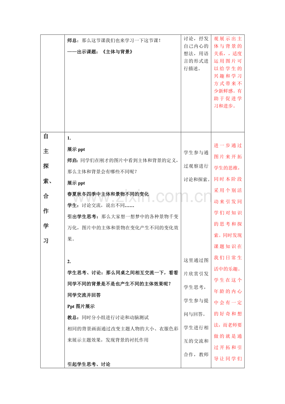 人教版小学四年级美术《主题与背景》优秀教案.doc_第3页