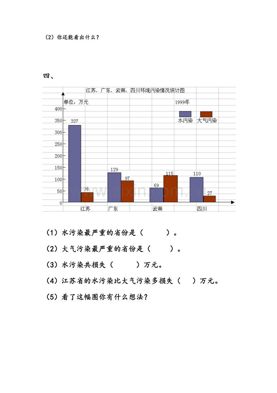 新人教版四年级数学下册第8单元《平均数与条形统计图》试题-优质版.doc_第3页