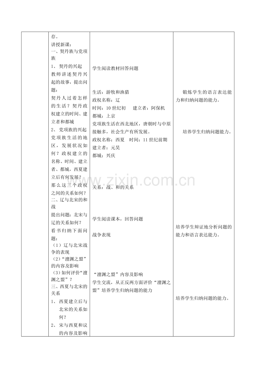 《辽、西夏与北宋的并立》教案.doc_第2页