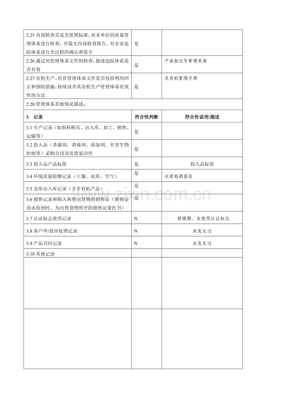 有机认证检查表(加工产品).doc_第3页