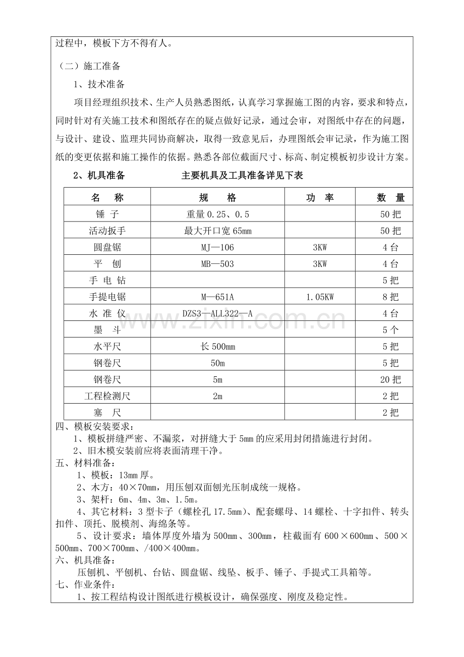 施工方案技术交底记录-(模板).doc_第2页