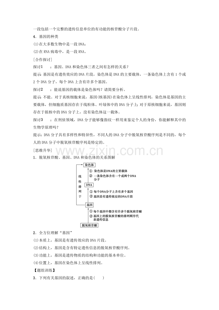 高中生物第三章遗传的分子基础3.4遗传信息的表达--RNA和蛋白质的合成导学案浙科版必修2.doc_第3页