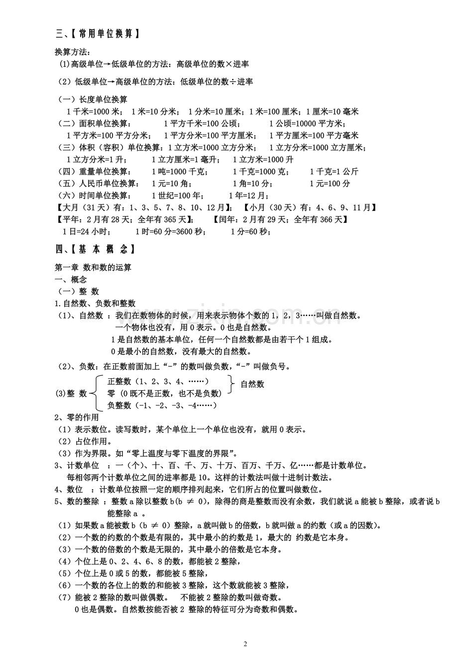 新课标苏教版小学六年级(下册)数学毕业总复习知识点概括归纳.doc_第3页