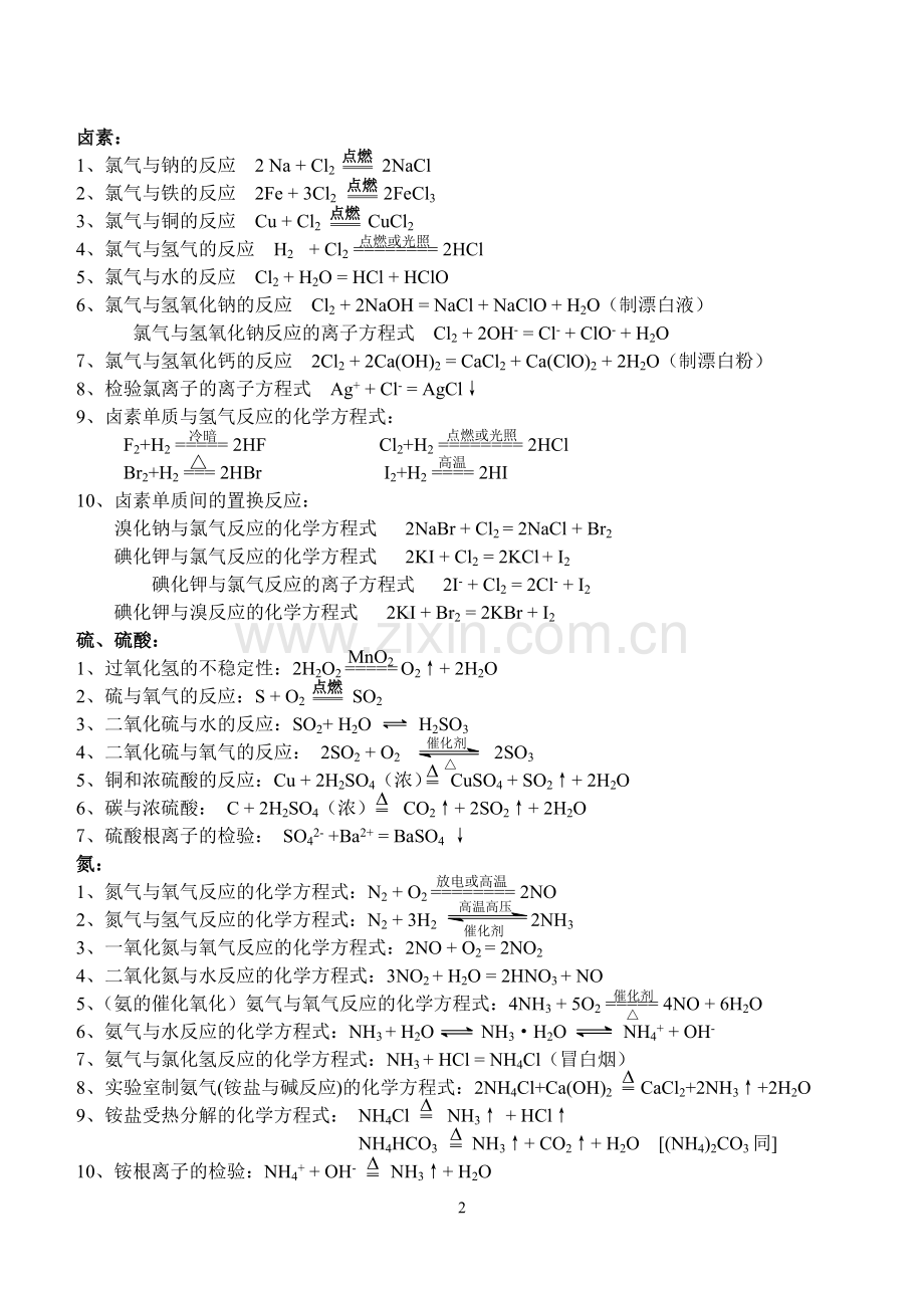 会考化学方程式及知识点.doc_第2页