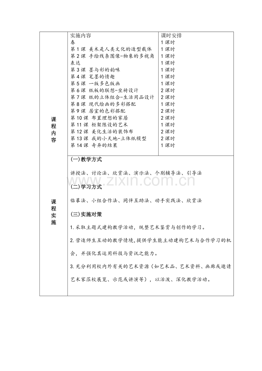 八年级美术《课程纲要》.doc_第2页