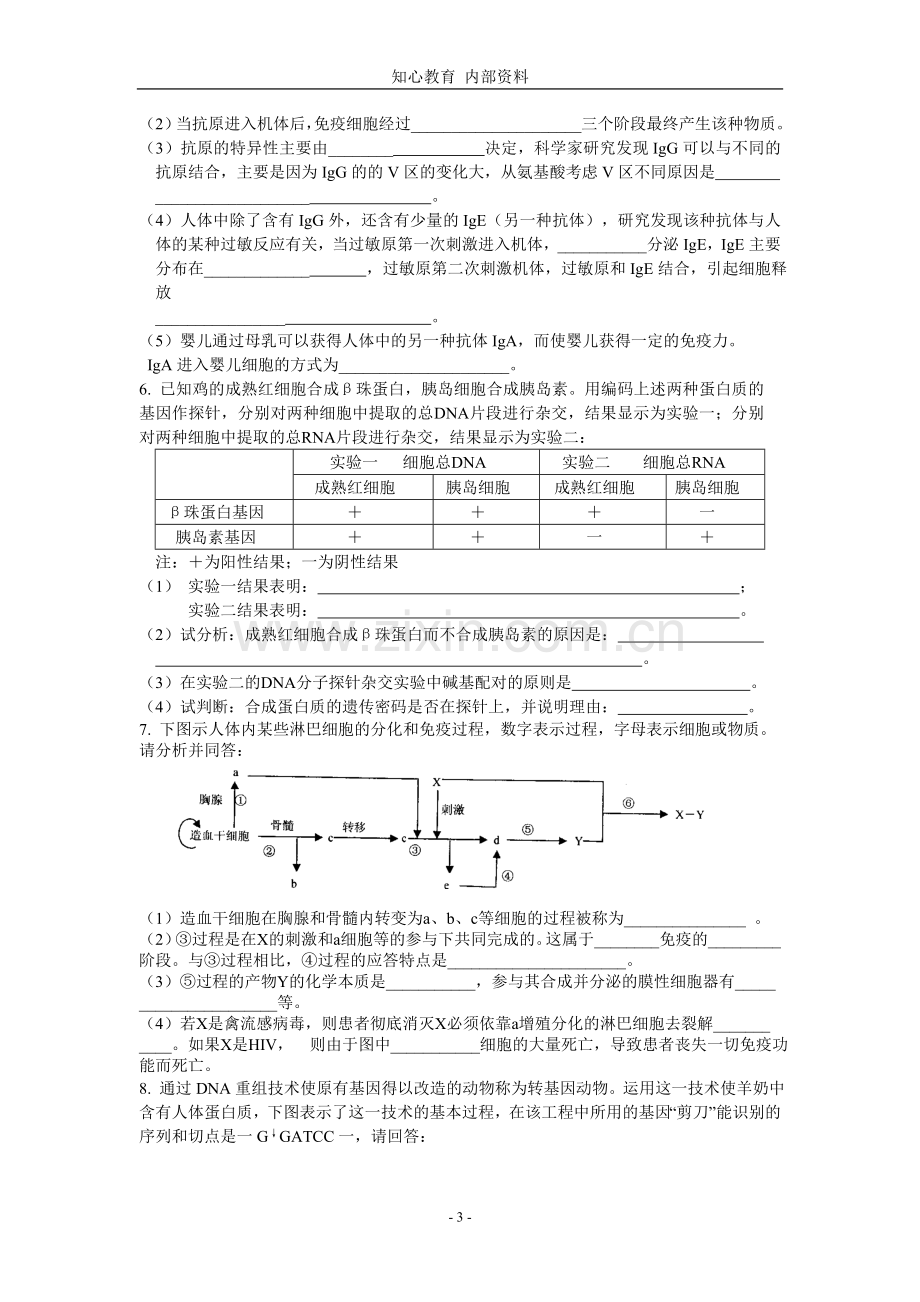 高中生物选修3第一章基因工程习题及答案.doc_第3页