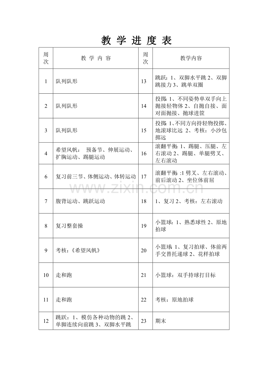 小学一年级体育教学计划及教学进度表.doc_第3页