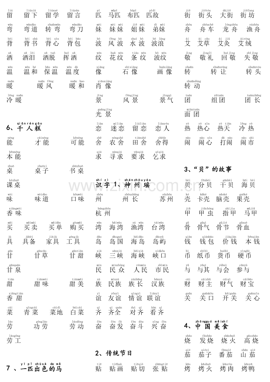 新部编版二年级下册生字表注音组词.doc_第2页