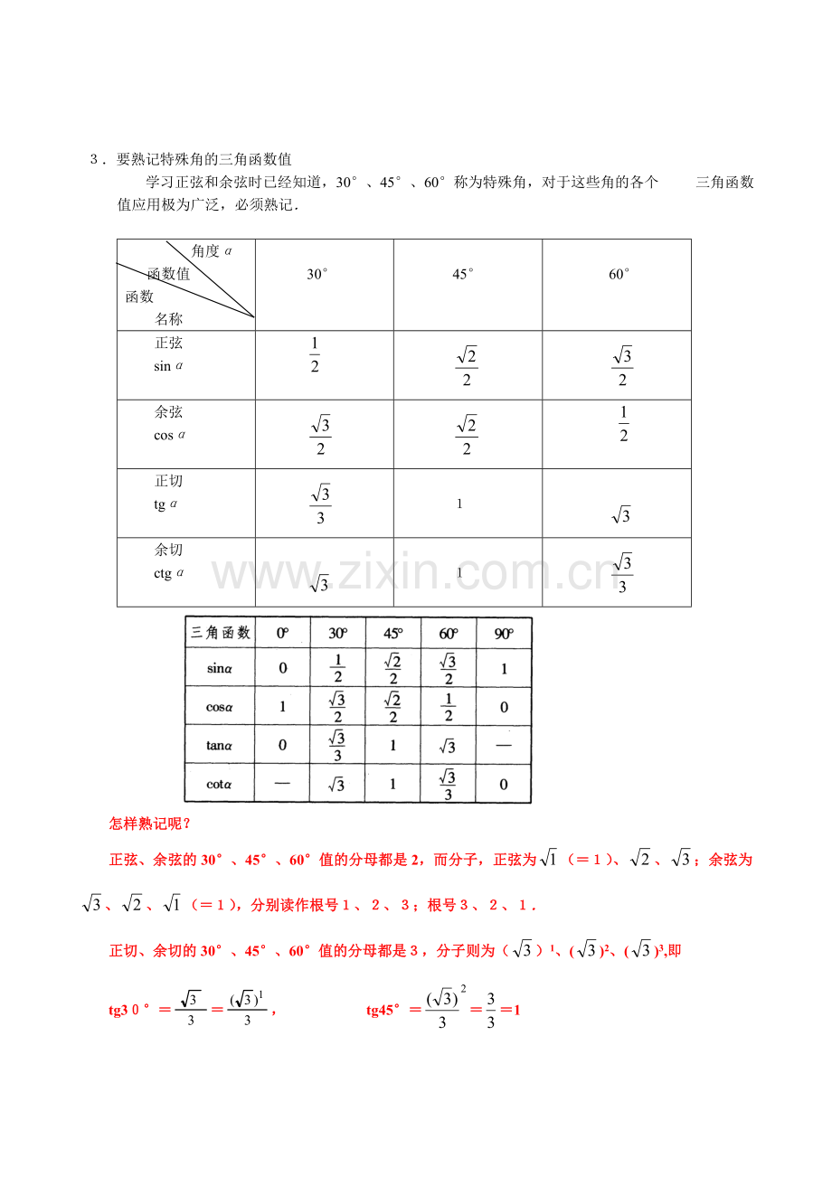 初中三角函数基础知识剖析(2).doc_第2页