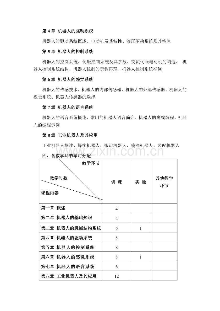 《工业机器人技术基础》教学大纲.doc_第2页