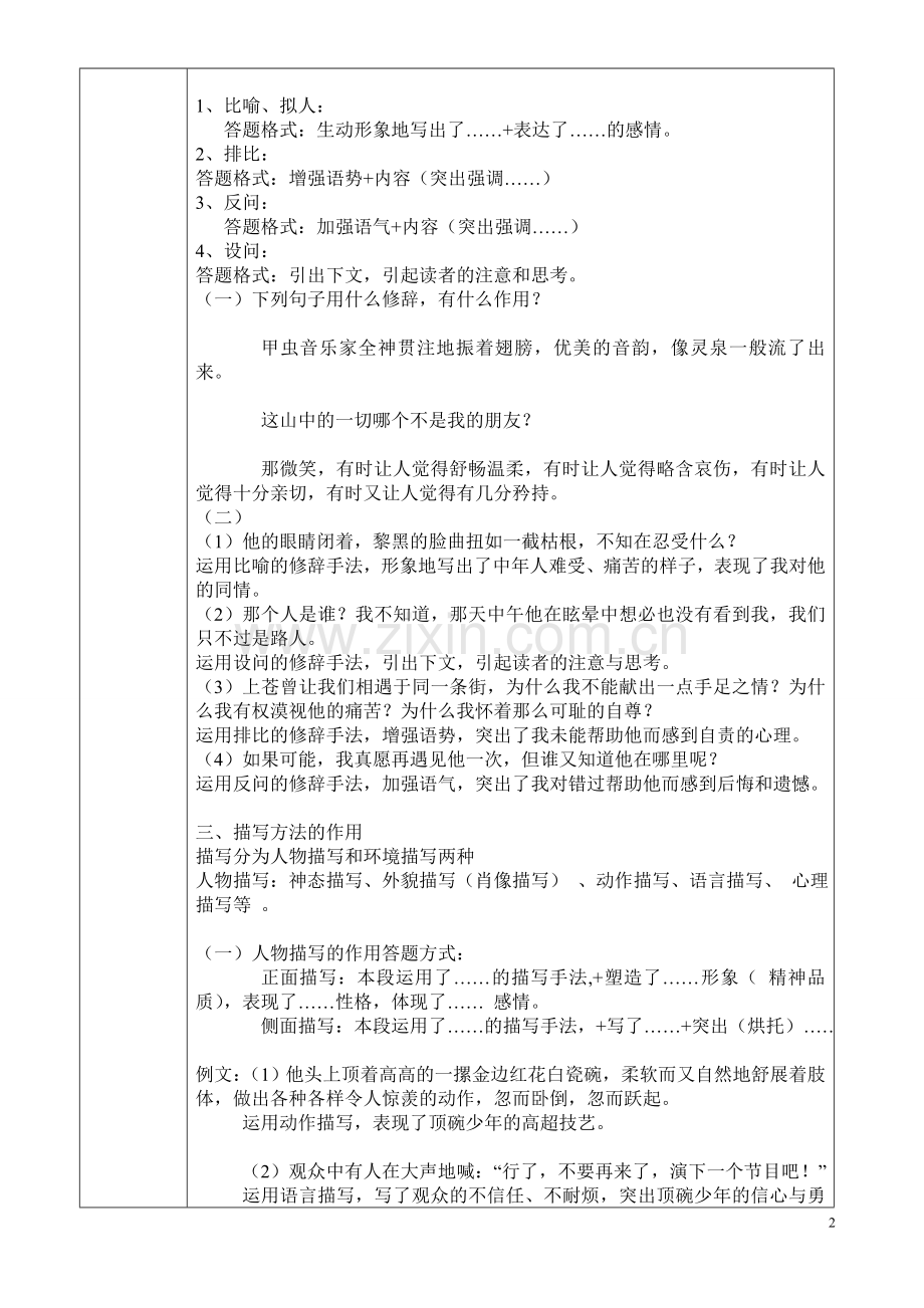 小学六年级语文阅读方法及练习范文.doc_第2页