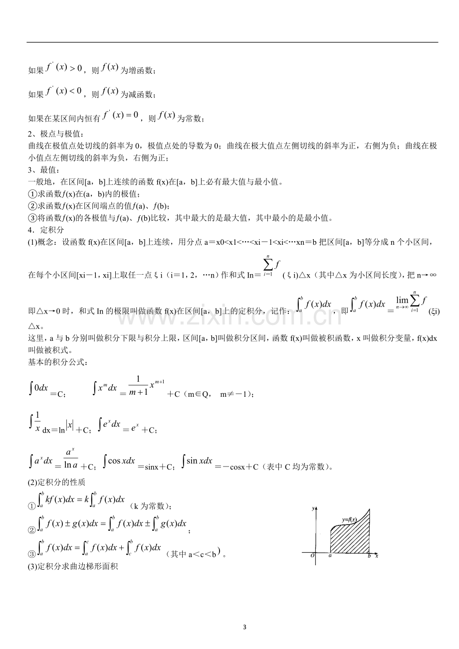 导数有关知识点总结、经典例题及解析、近年高考题带答案.doc_第3页