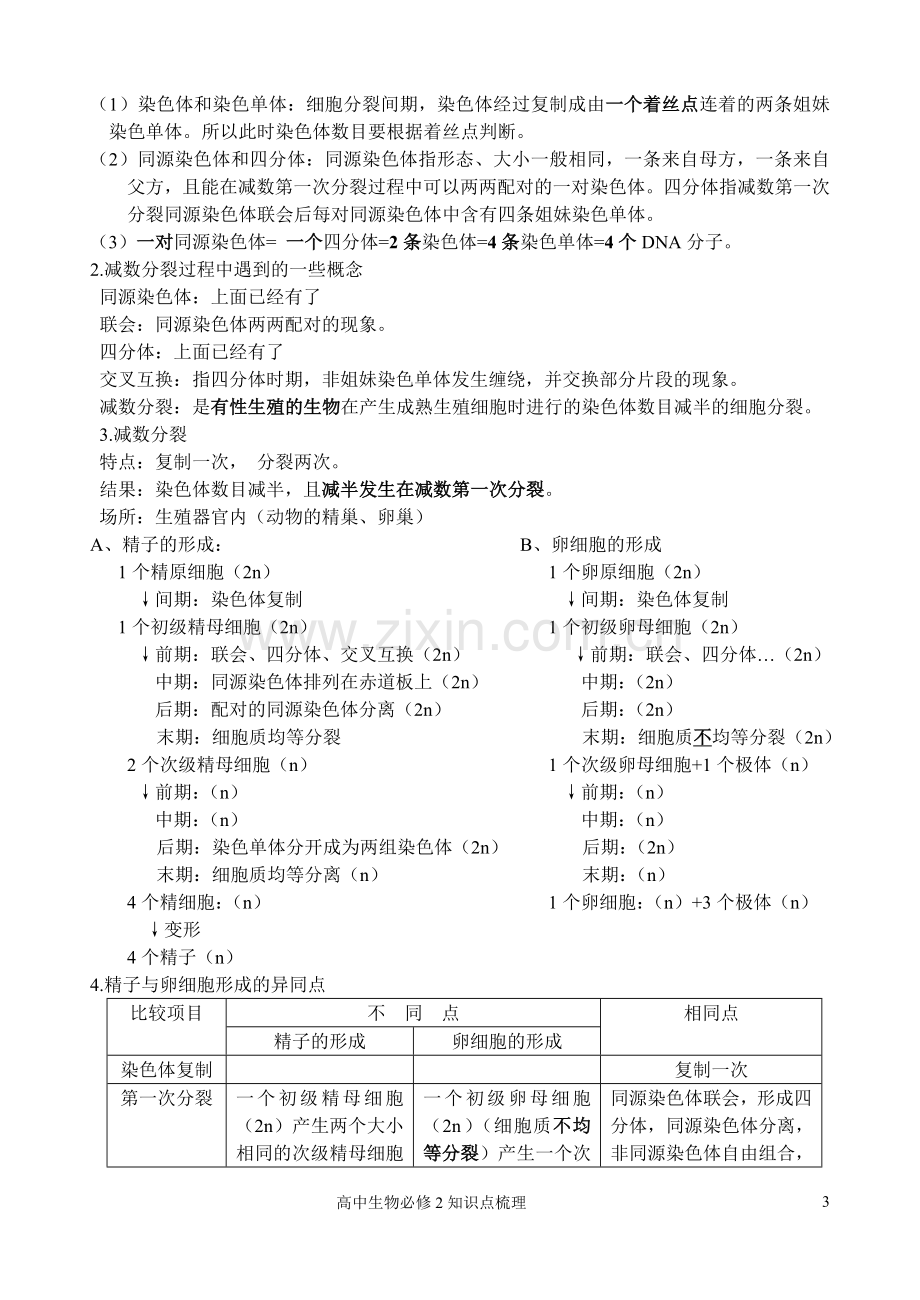 高中生物必修2会考复习知识点.doc_第3页