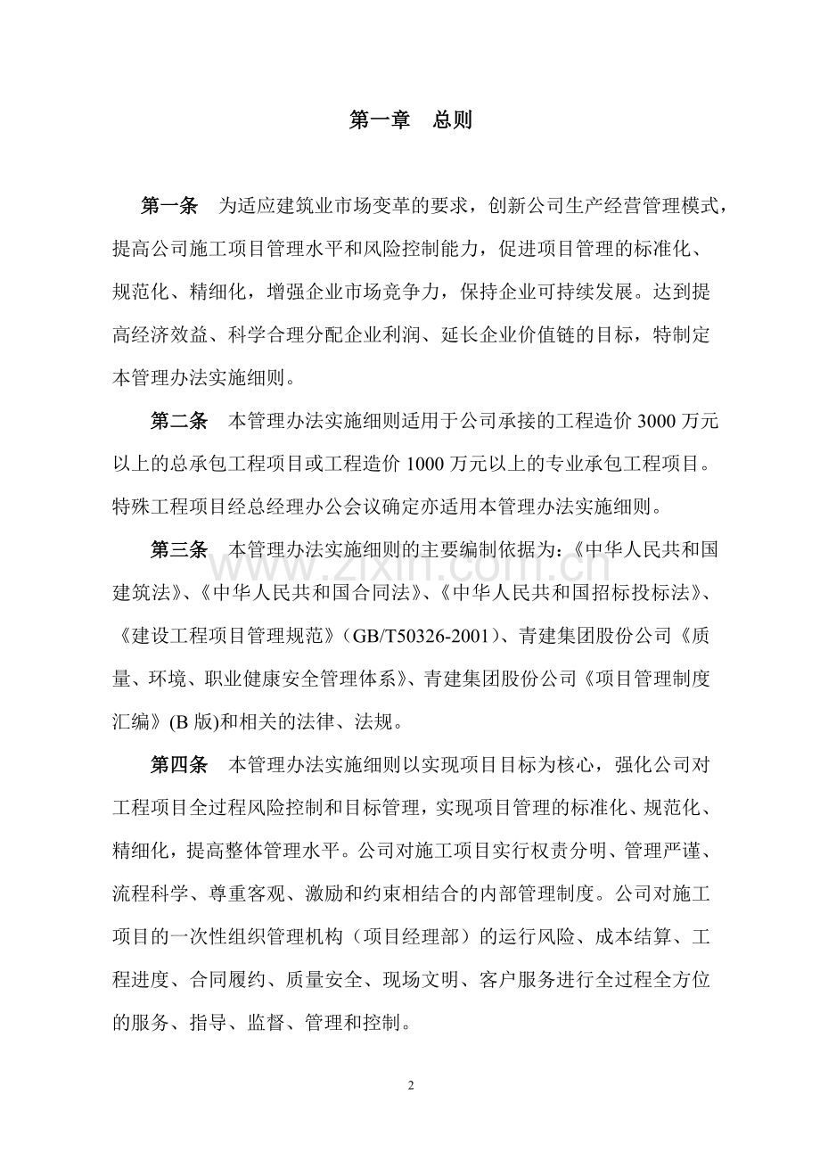 项目管理办法(分公司实施细则).doc_第2页