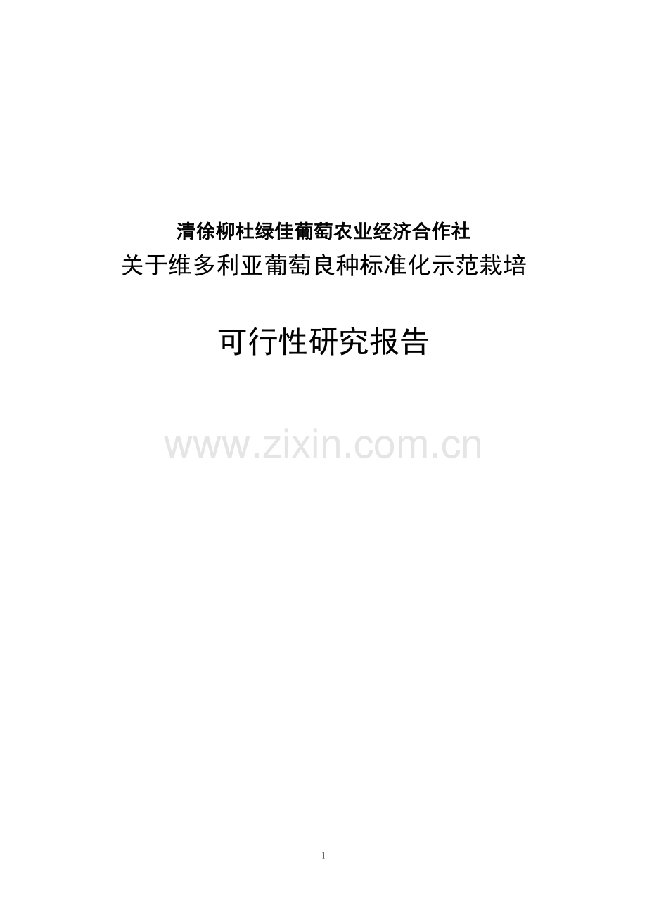 维多利亚葡萄良种标准化示范栽培可行性策划书.doc_第1页