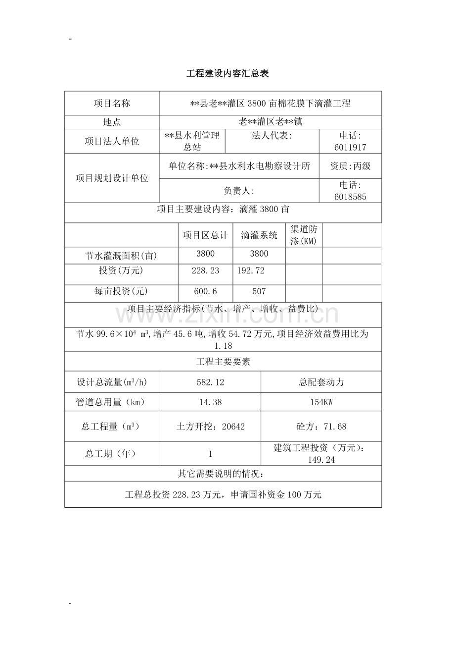 某地区3800亩节水灌溉工程可行性策划报告.doc_第1页