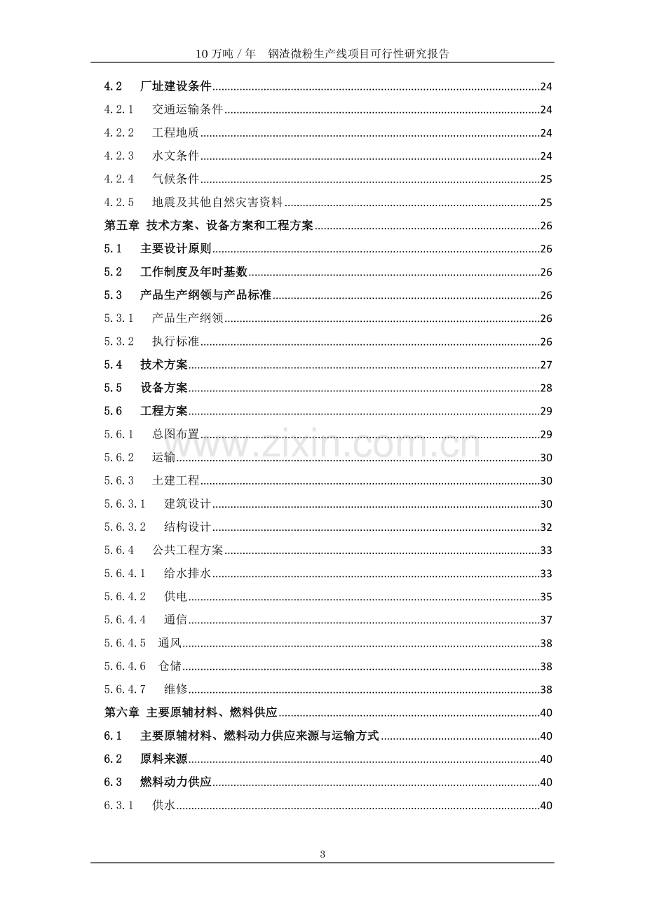 新型建材有限公司年产10万吨钢渣微粉生产线项目投资可行性研究论证报告.doc_第3页