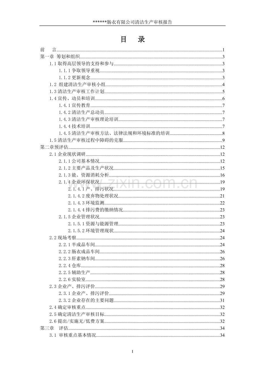 衣肠有限公司清洁生产审核报告-学位论文.doc_第2页