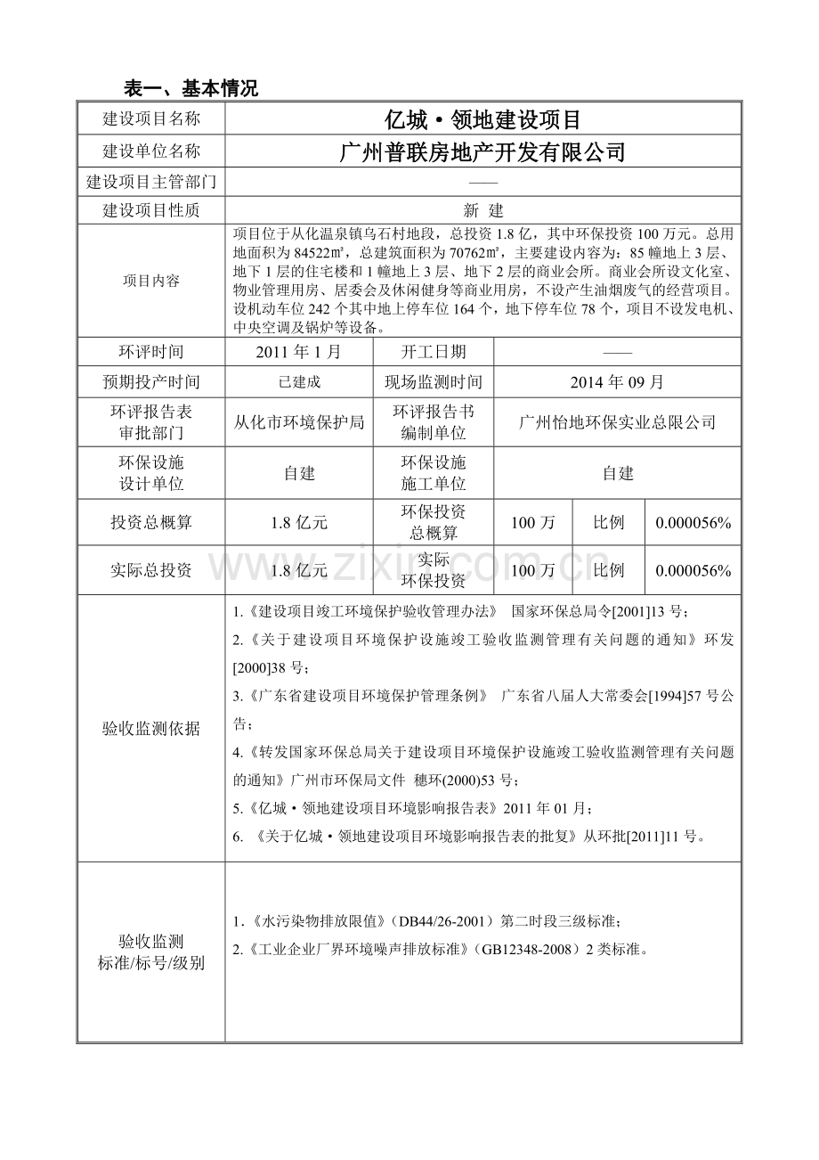 亿城领地项目竣工申请立项环境保护验收.doc_第3页