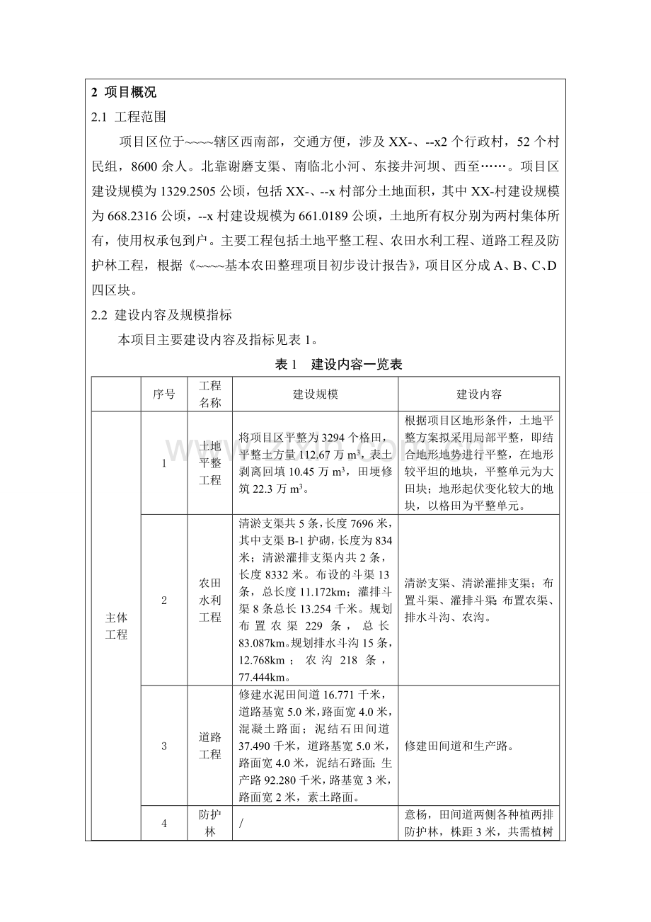 某地区土地整理项目环境影响评估报告书.doc_第2页