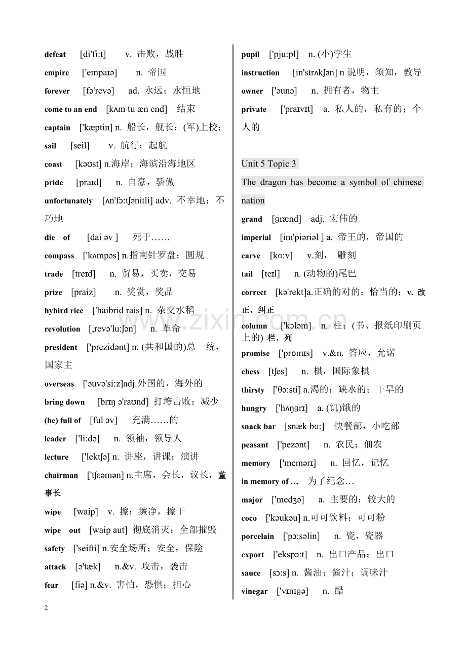 仁爱版九年级下册英语单词.doc_第2页