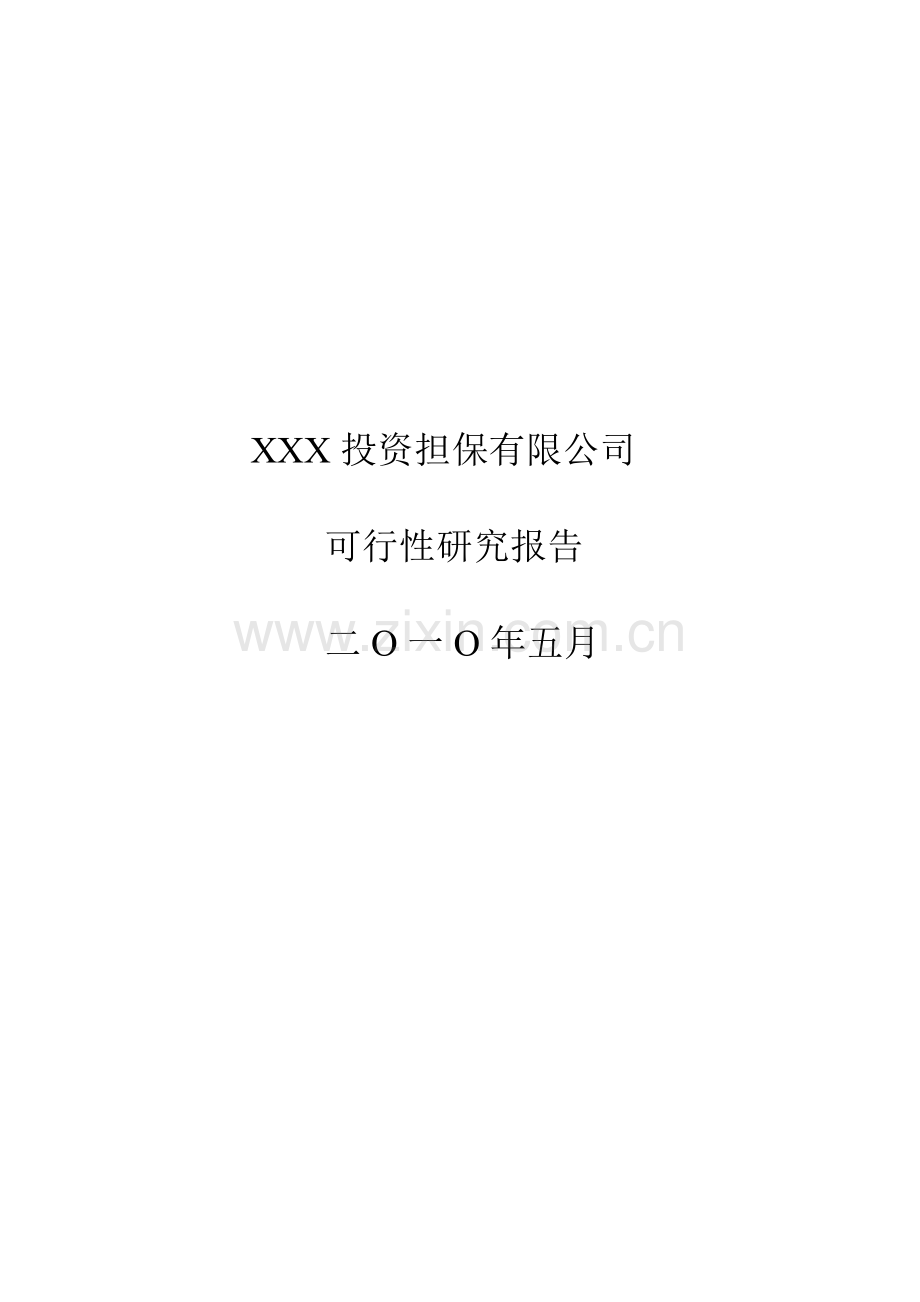 担保公司立项建设可行性分析报告(优秀建设可研报告).doc_第1页