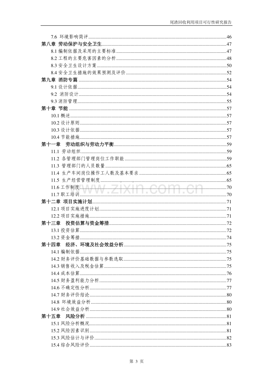 尾渣回收利用项目可行性论证报告.doc_第3页