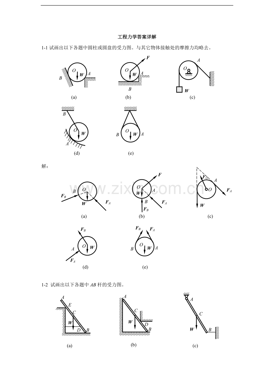 工程力学习题解答(详解版).doc_第1页