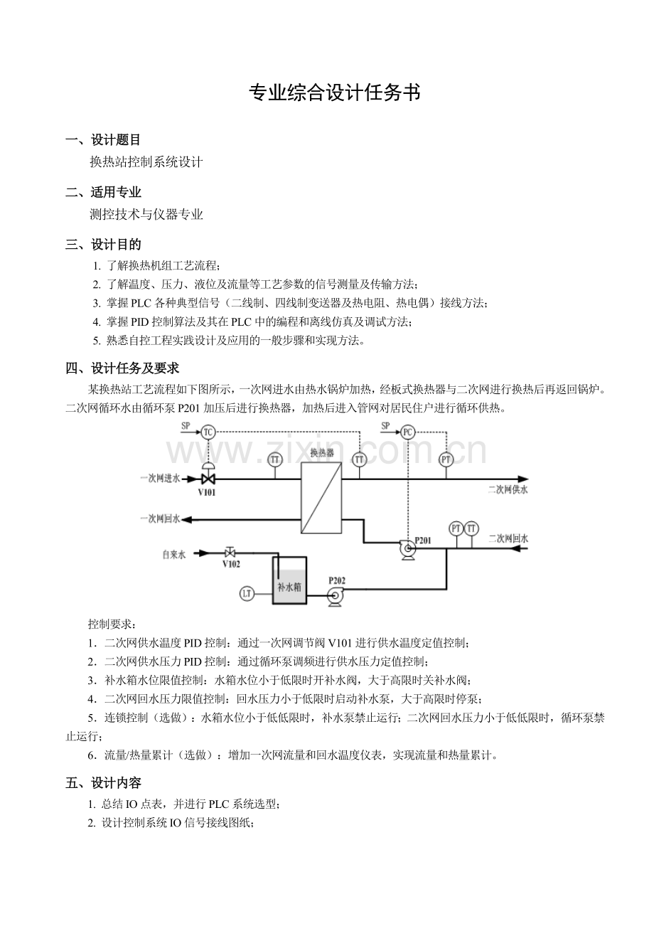 基于plc的换热站控制系统设计说明书.doc_第2页
